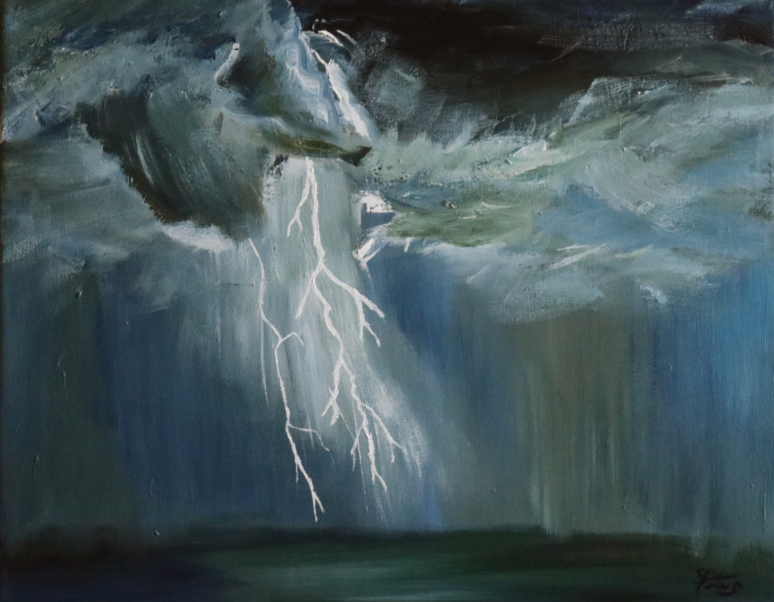 Nature's Symphony - Lightning storm over ocean