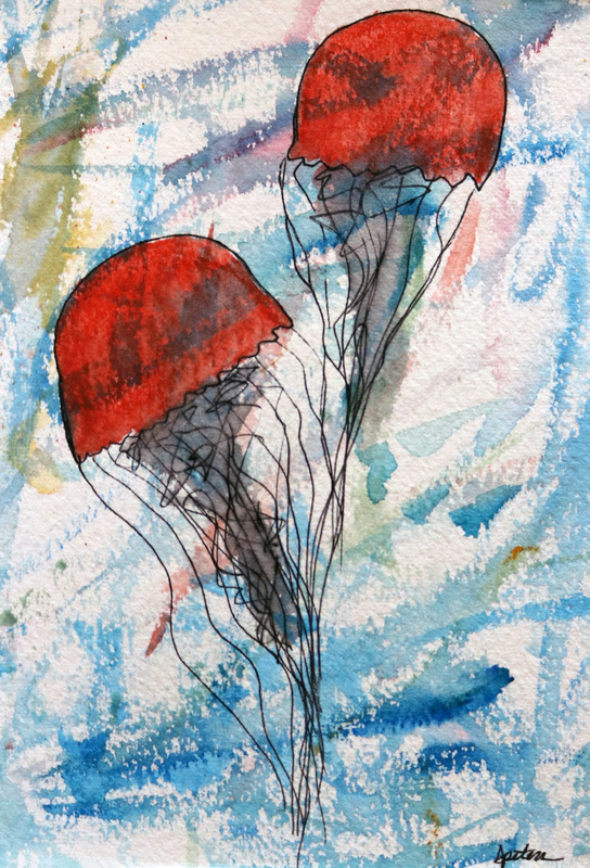 Jellyfish watercolor