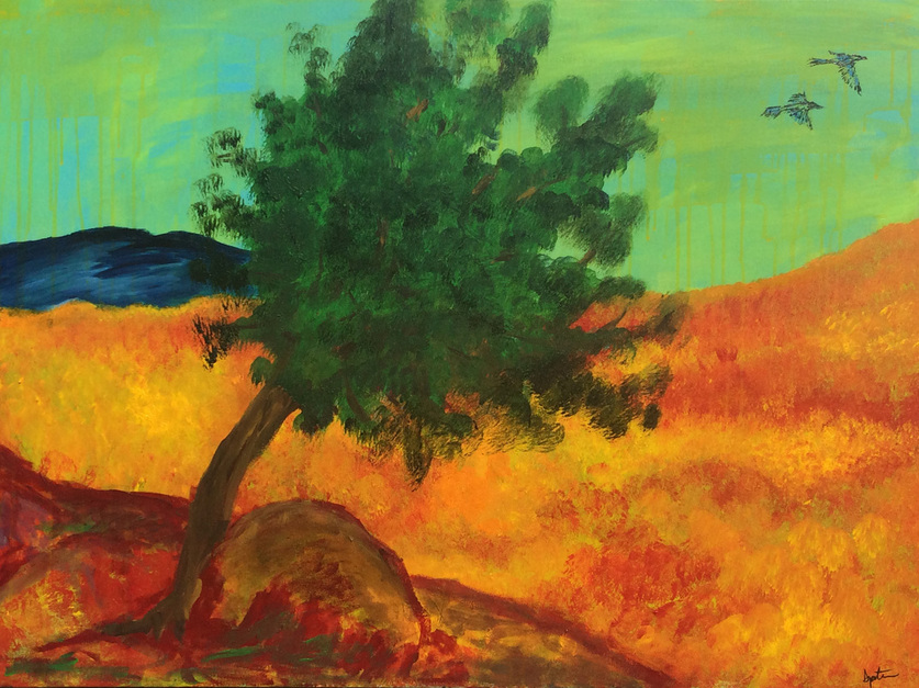 juniper tree painting