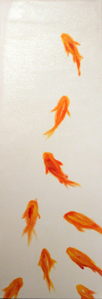 painting of orange fish
