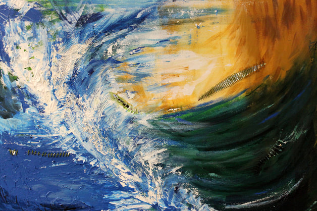 Natural Disaster Tsunami painting