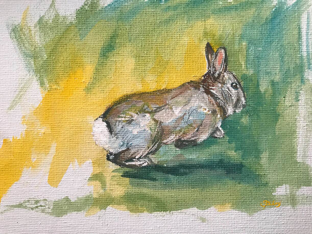cottontail rabbit painting
