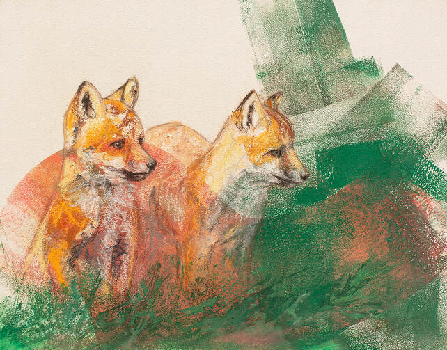 Fox Kits painting