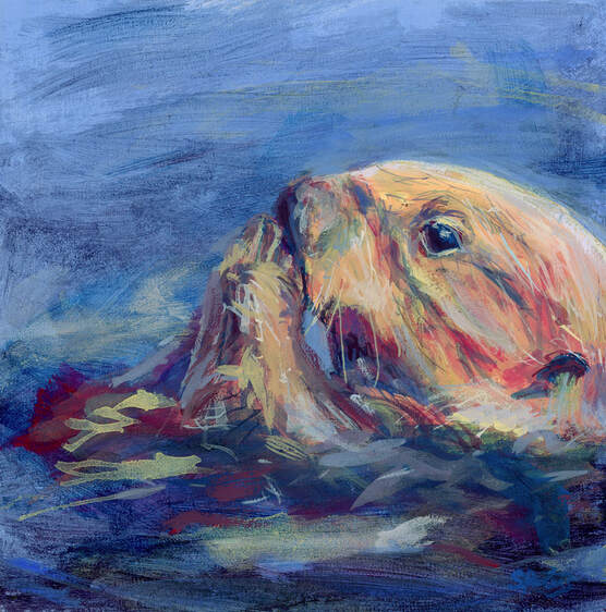 sea otter painting