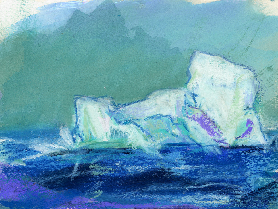 painting of iceberg