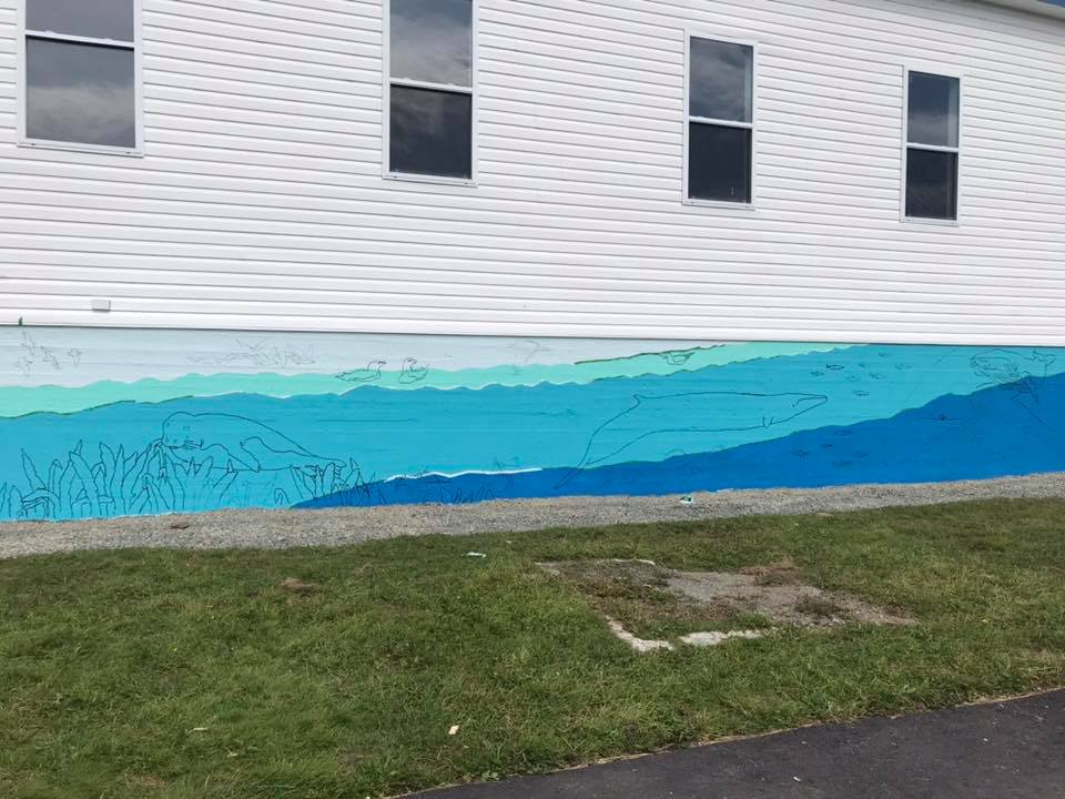 Ocean theme mural sketches