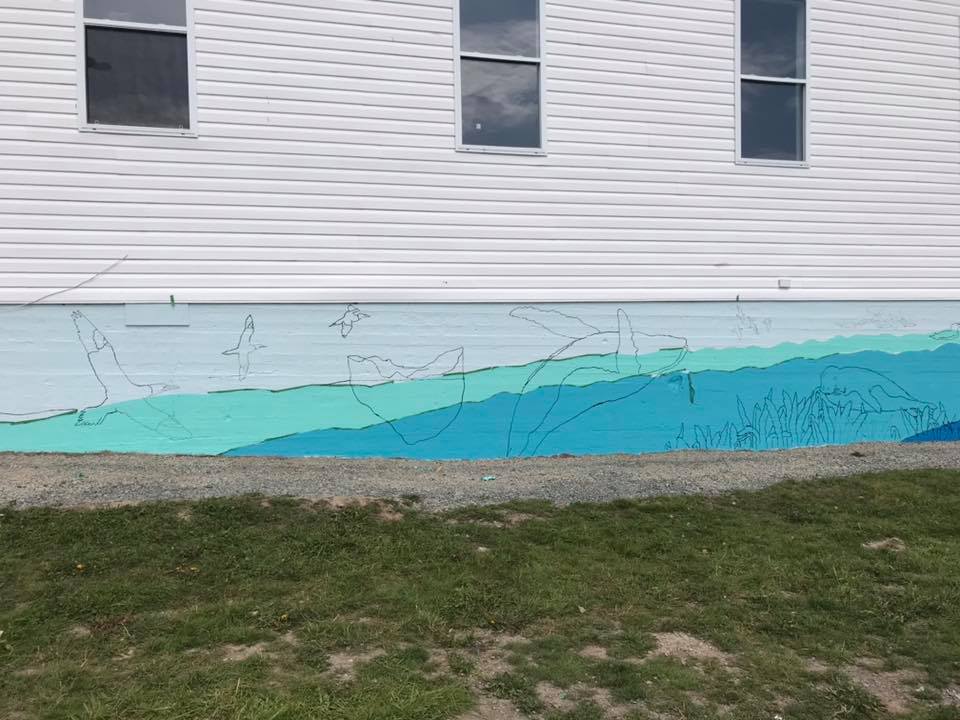 Ocean scene mural sketches