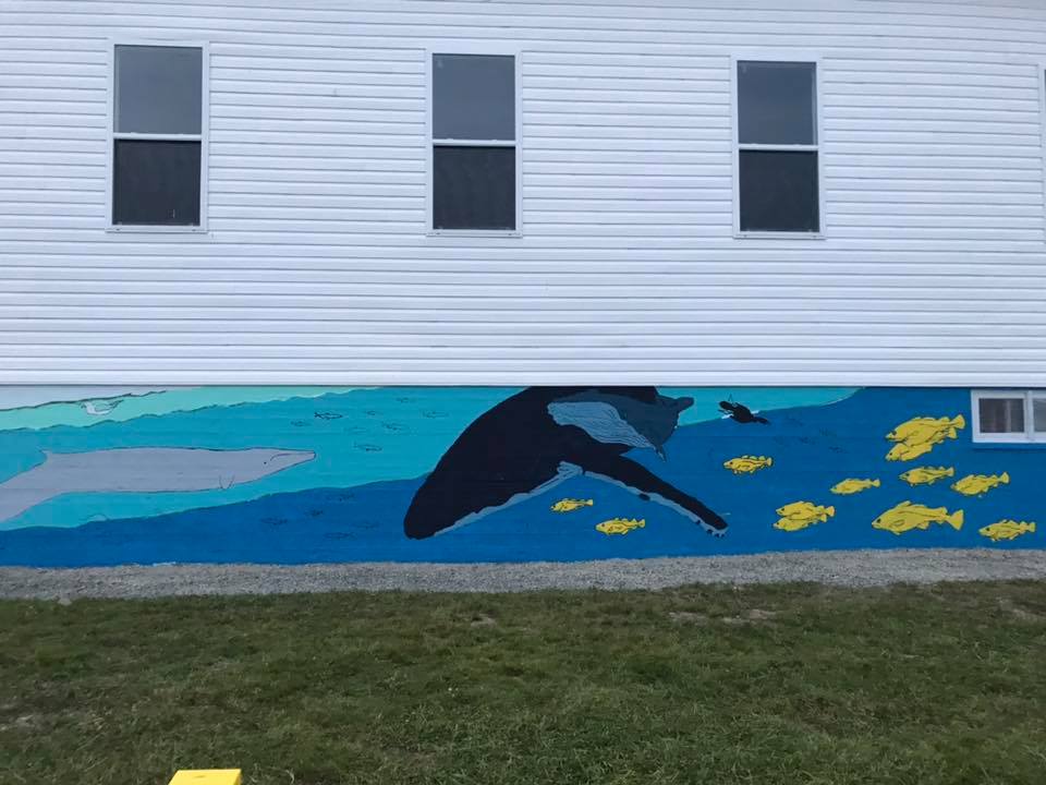 Ocean mural  humpback