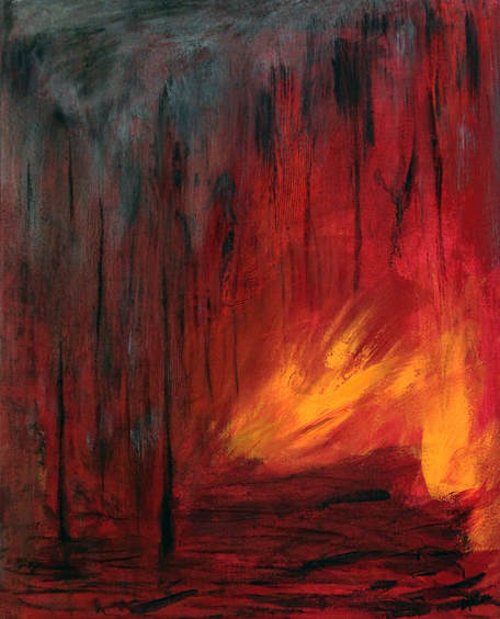 flames painting