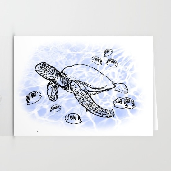 sea turtle cards