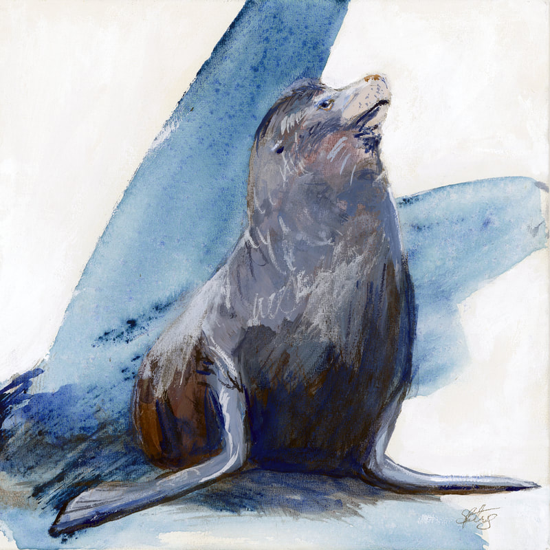 sea lion painting